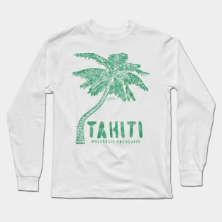 Tahiti, French Polynesia, Palm Tree Long Sleeve T-Shirt